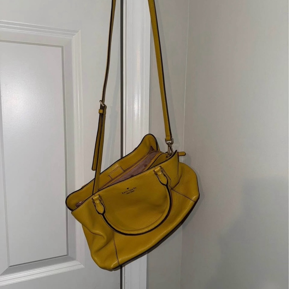 Kate Spade Yellow Crossbody Bag with Detachable Strap